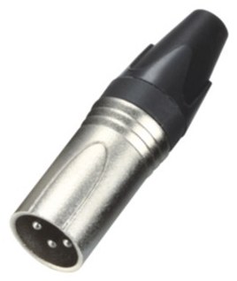 Conector XLR Macho Plateado