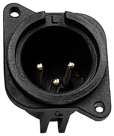 Conector XLR Macho Chasis Horizontal