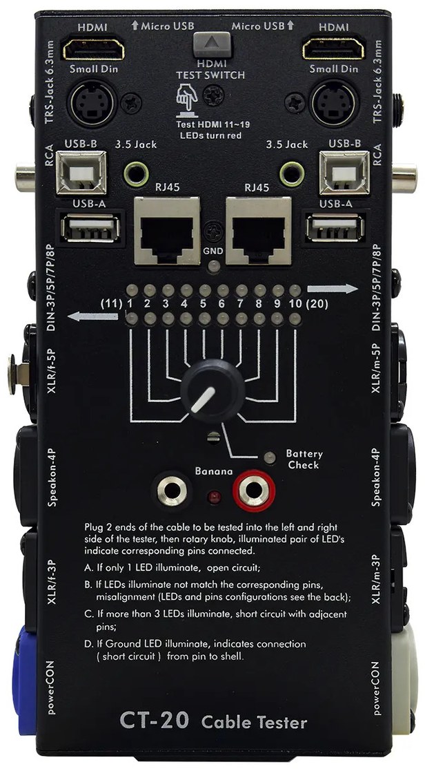 Tester de Cables Multiconector